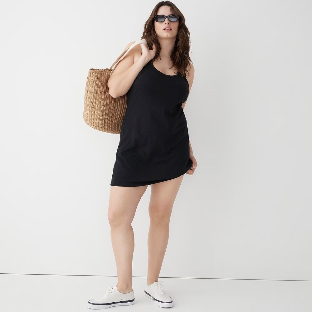J.Crew Relaxed Tank Dress in Slub Cotton